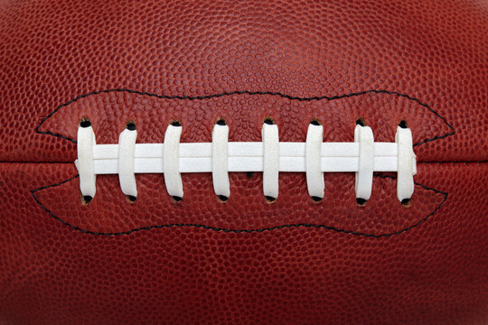 Close-up of American football ball