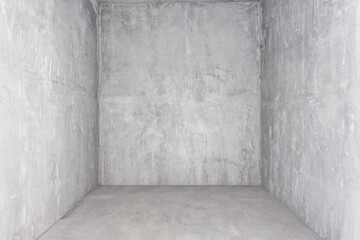 interior of the apartment without decoration in gray colors. rough finish