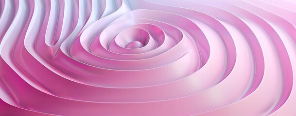 Fototapeta na wymiar abstrac 3d oval wave pink