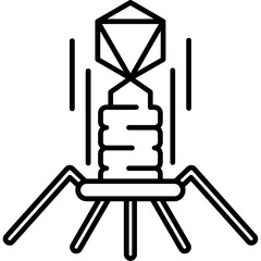 Obraz premium Bacteriophage Icon