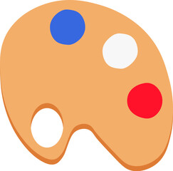 Flat art palette icon for drawing