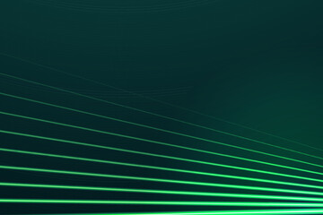 Gradient fractal laser glowing abstract background. Futuristic green horizontal web banner. Modern tech style. Dynamic graphic template for wallpaper, mobile screen