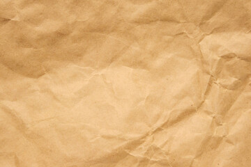 Abstract crumpled and creased recycle brown paper texture background - obrazy, fototapety, plakaty