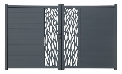 portail en aluminium gris