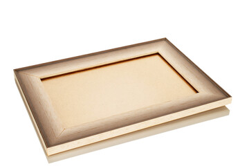 One photo frame, macro, isolated on a white background.