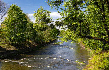 A beautiful sunny day on the Olza River