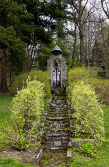 Hunting shrine in Brenna in spring greenery
