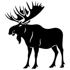 Obraz premium moose silhouette clip art