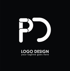 PD PD Logo Design, Creative Minimal Letter PD PD Monogram