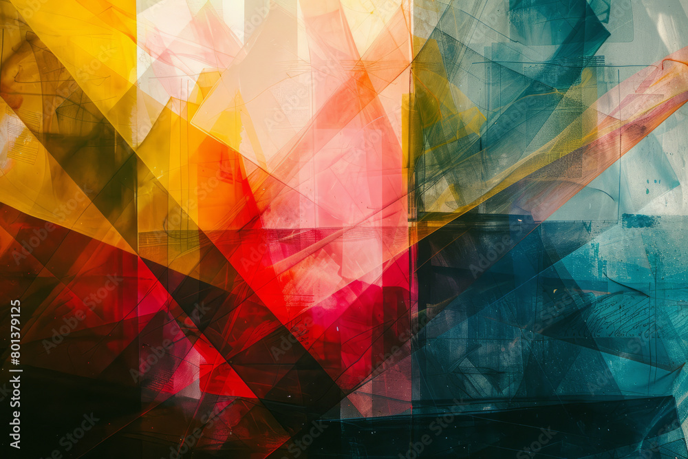 Leinwandbilder an abstract representation of chaos, with clashing colors and intersecting lines that create a sense