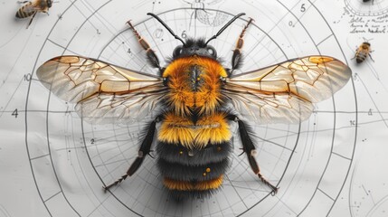 design bee seen top-down perspective