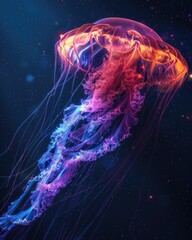 Jellyfish in the ocean.