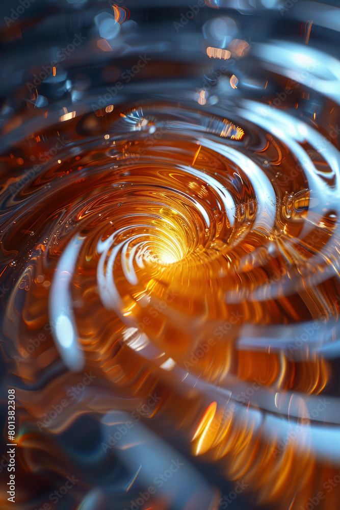 Leinwandbilder a dynamic fractal vortex, spiraling endlessly and pulling the viewer into its depths,