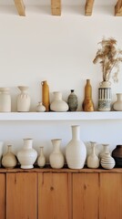 earth tone ceramic vase terracotta, ai