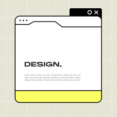 Modern pop up window illustration. Design overlay element.