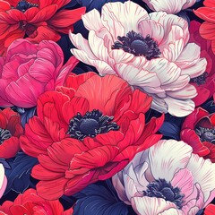 seamless pattern background of a flowers