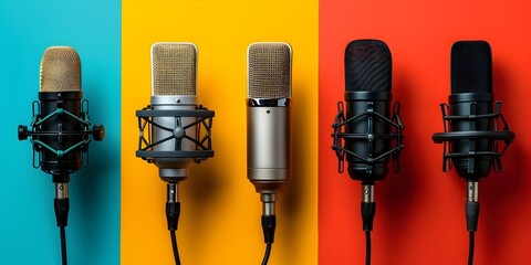 Diverse Voices Recorded Through Vibrant Microphones for Pioneering Podcasts Celebrating Minority Changemakers and Their Stories