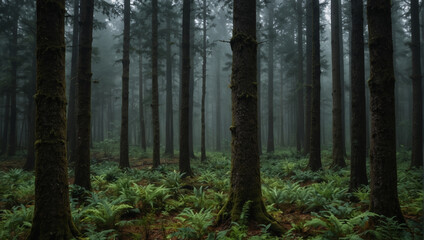 forest in the morning