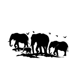 Elephant Silhouettes logo