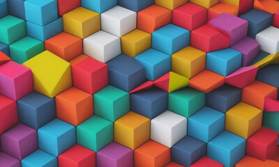 Geometric colorful 3d background