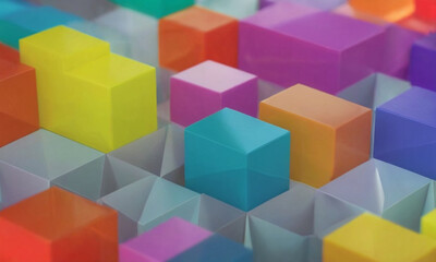 Geometric colorful 3d background