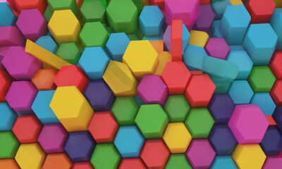 Geometric colorful 3d background