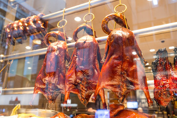 Roasted goose in the Cantonese cuisine restaurant