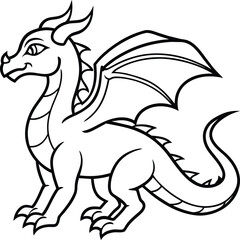 Dragon coloring pages. Dragons animal line art