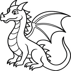 Dragon coloring pages. Dragons animal line art