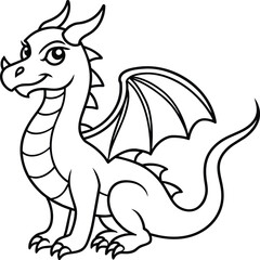 Dragon coloring pages. Dragons animal line art