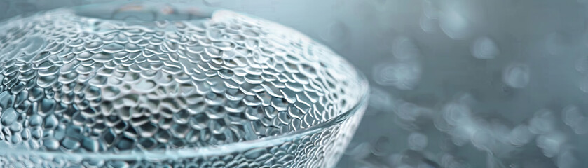 Frosted Glass Vase: Close-Up of Textured and Frosted Glass Vase with Elegant Design