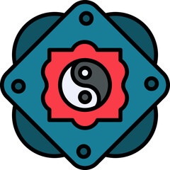 Yin yang symbol Icon