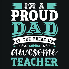 Father's Day Typography T-Shirt Design