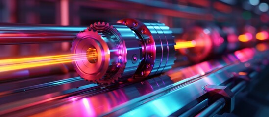 Colorful D Rendered Gear Hobbing Machine A Testament to Precision Engineering