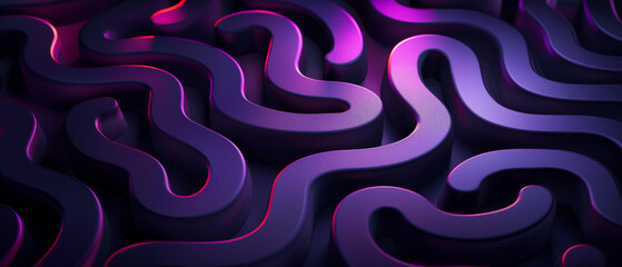 Purple pattern with simple labyrinth shapes, abstract background