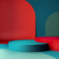 3d render . Realistic mock up for promotion, banners background.