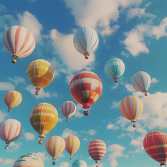 Obraz premium balloon flying AI generated