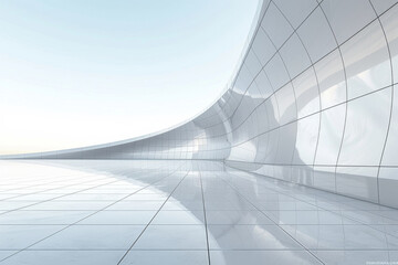 Concrete outdoor square building,Empty architectural background.