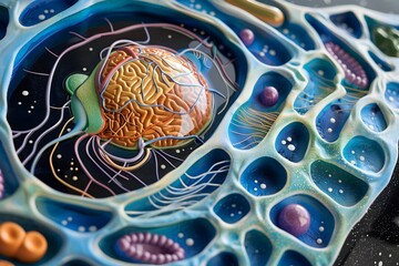 Captivating Microscopic Mosaic A Vibrant Glimpse into the Intricate World of Plant Cell Structures