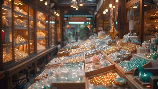 This Store showcasing a wide array of glass products. Glass Store Filled With Various Items