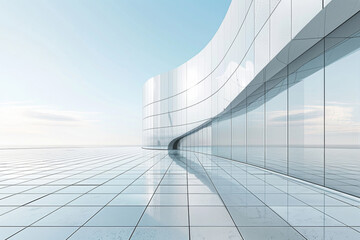 Concrete outdoor square building,Empty architectural background.