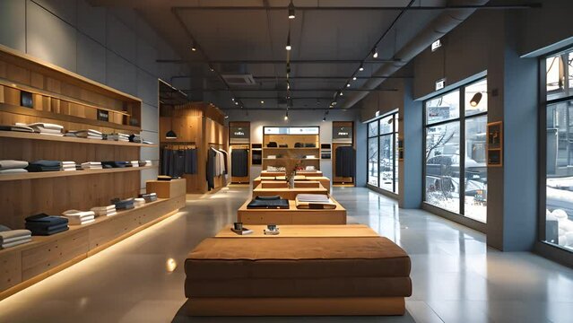 This Opulent splendor: Sprawling boutique in upscale mall, showcasing designer fashion amidst lavish interiors