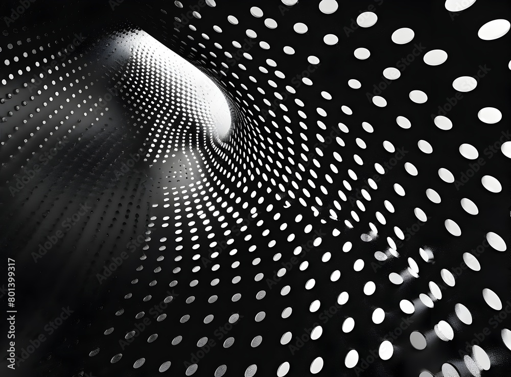 Poster abstract background of white dots on black, with a gradient effect and bokeh light effects. a high-r