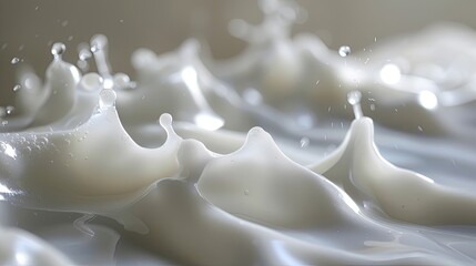 A glass of milk with a splash. - obrazy, fototapety, plakaty