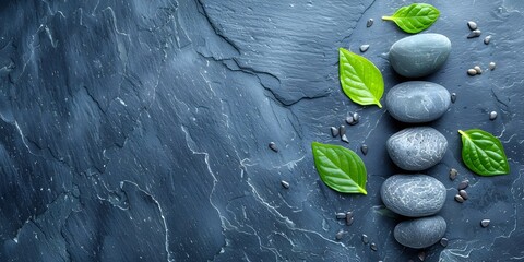 Peaceful Workspace Serenity Therapeutic Stones and Leaves for Corporate Wellness Retreat