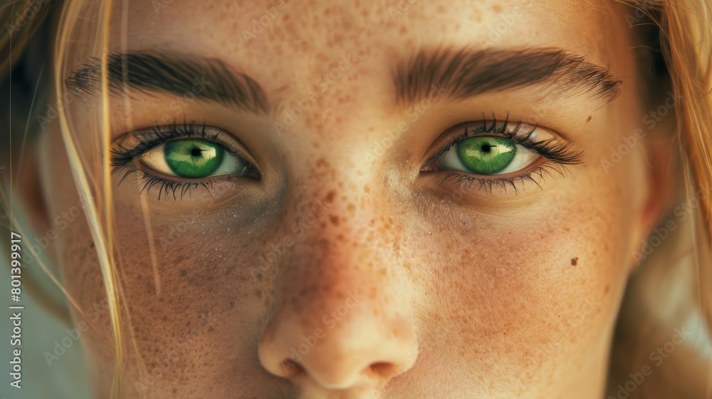 Canvas Prints a close-up portrait of green eyes