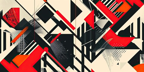 a dynamic stock image of an abstract geometric pattern background, with angular shapes and bold lines that convey a sense of movement and energy illustration