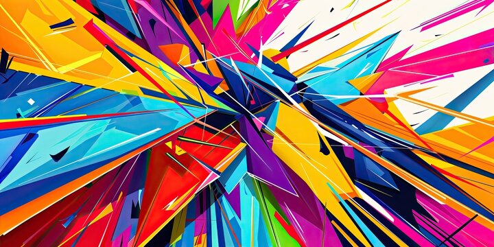 a dynamic stock image of an abstract geometric pattern background, with jagged, angular lines that intersect and overlap to create a sense of chaos and movement
