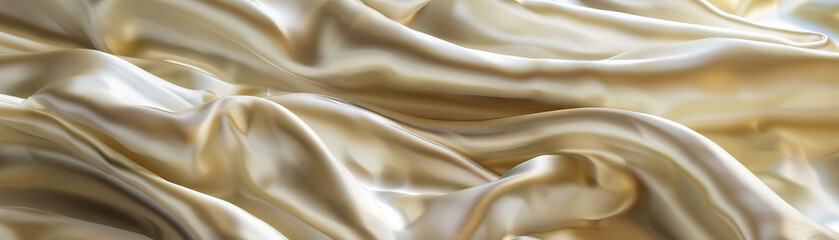 Fototapeta premium Smooth Silk Pillowcase: Close-Up of Smooth and Textured Silk Pillowcase with Luxurious Comfort