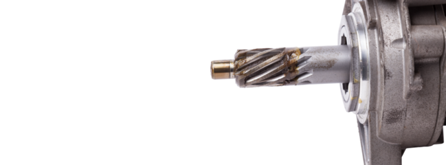 Car steering rack gearbox on a white isolated background. Catalog of spare parts for vehicles.